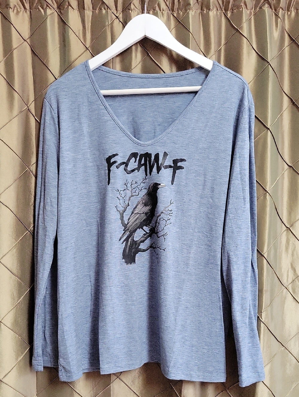 NWT- F-CAW-F Raven Blue/Gray Long Sleeve Tee - Unbranded